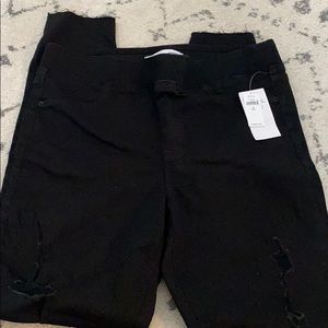 Distressed super skinny jeggings